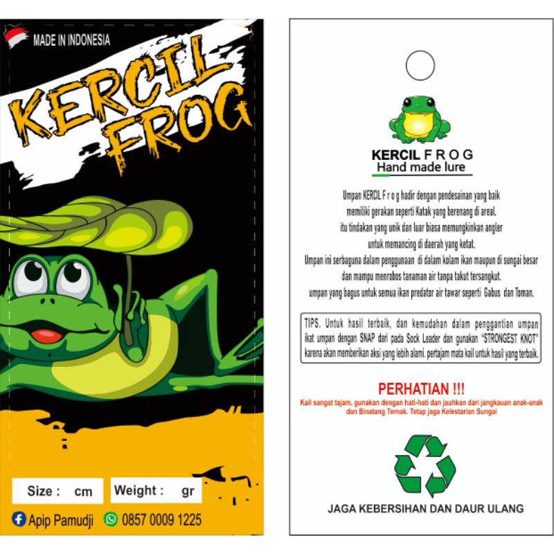 Jual label soft frog/layer kemasan soft frog/stiker kemasan soft frog ...