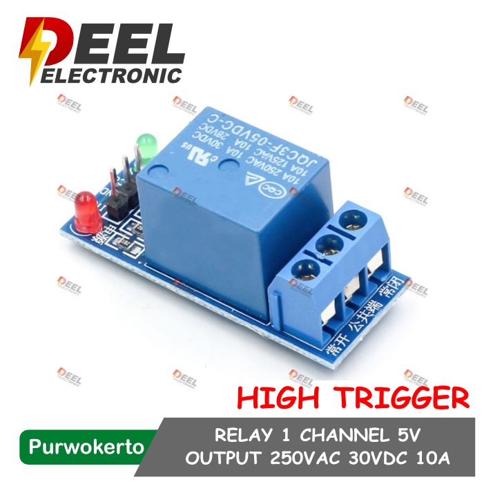 Jual RELAY 1 CHANNEL 5VDC HIGH TRIGGER OUTPUT 250VAC 30VDC 10A MODULE ...