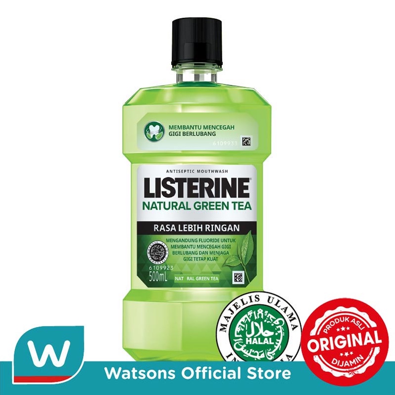 Jual Listerine Natural Green Tea 500ml Shopee Indonesia
