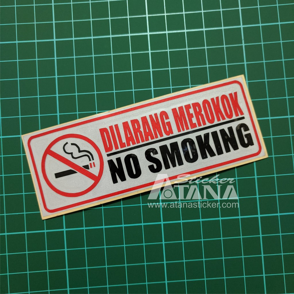 Jual Sticker Cutting Dilarang Merokok No Smoking 12x4cm | Shopee Indonesia
