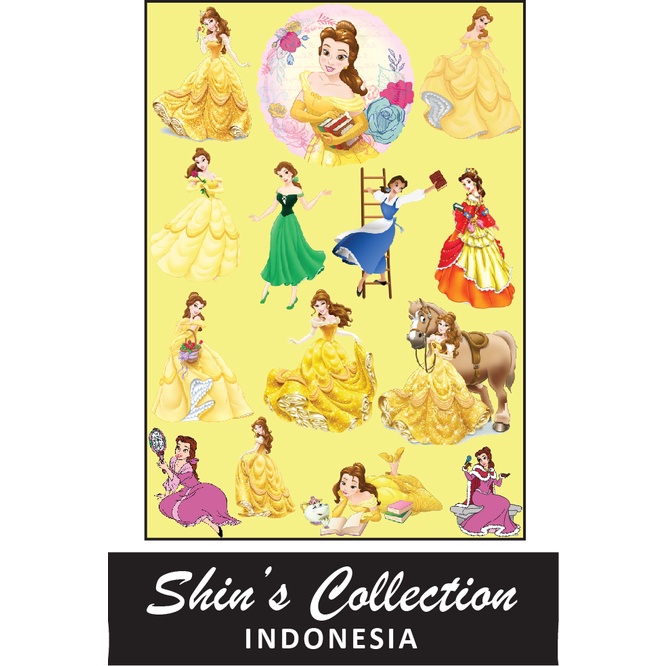 Jual Sticker stiker murah anti air Princess Belle 1 pc | Shopee Indonesia