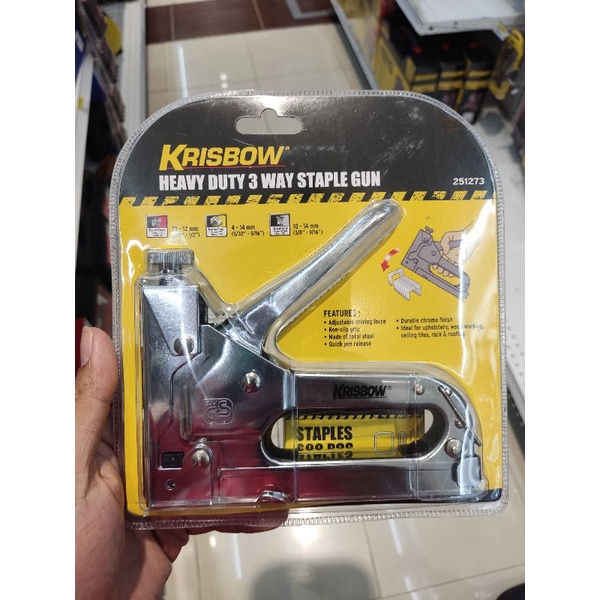 Jual Krisbow/maxbuilt heavy duty staple gun/stapler gun/staples gun