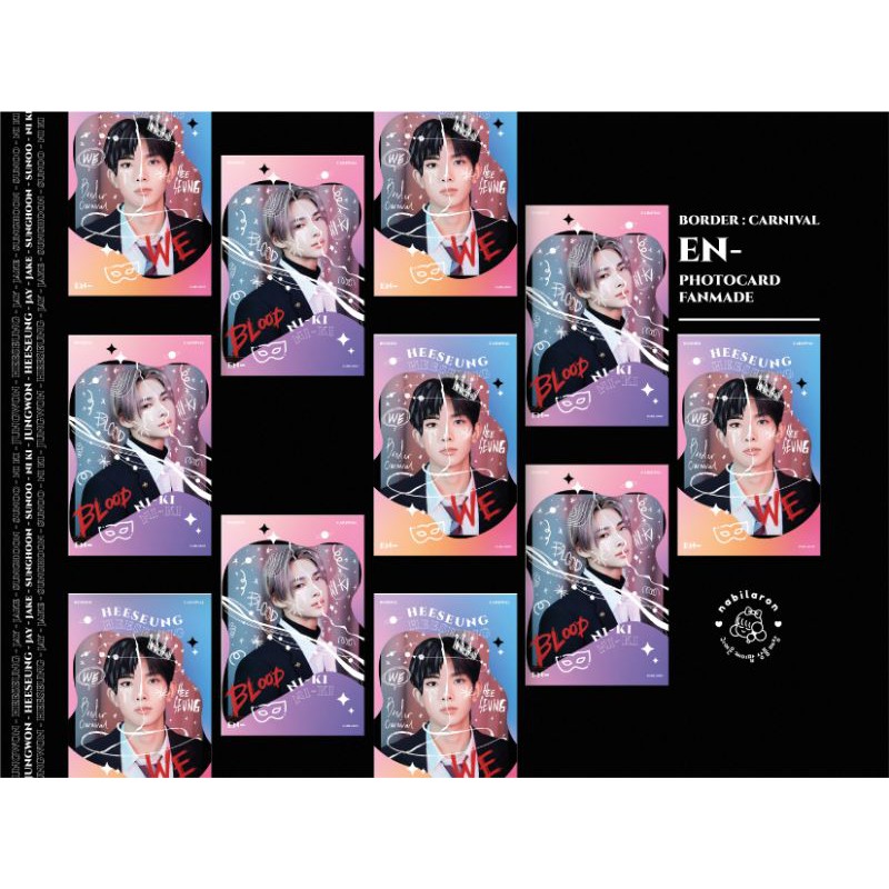 Jual ENHYPEN BORDER CARNIVAL PHOTOCARD FANMADE KPOP MURAH | Shopee ...