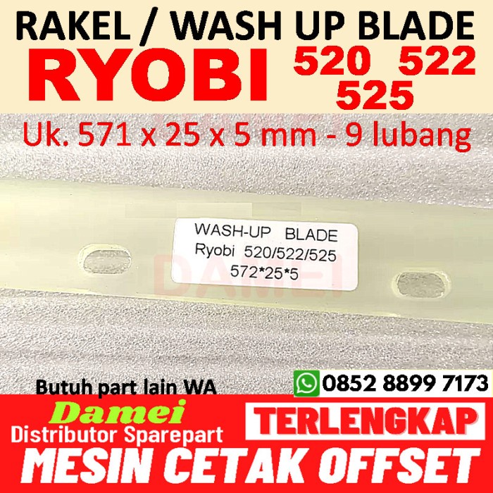 Jual Ryobi Wash Up Blade Rakel Mesin Cetak Offset Ryobi 520 Ryobi 522 ...