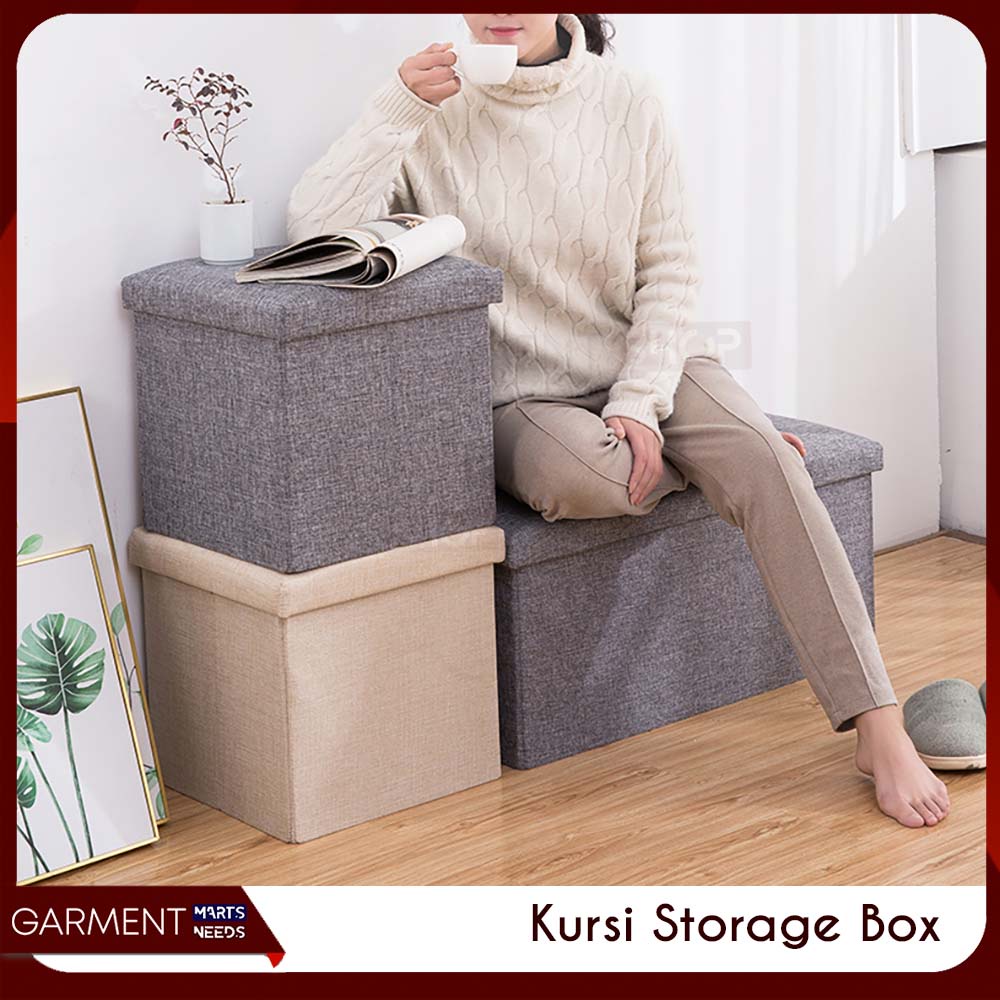 Jual Storage Box Organizer Kursi Lipat Tempat Penyimpanan Bangku Busa ...