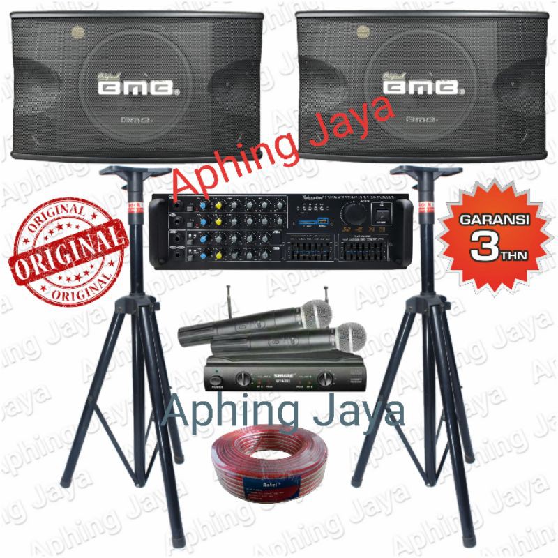 Jual Paket Karaoke Sound System Speaker BMB 10inch+ Amplifier + Mic ...