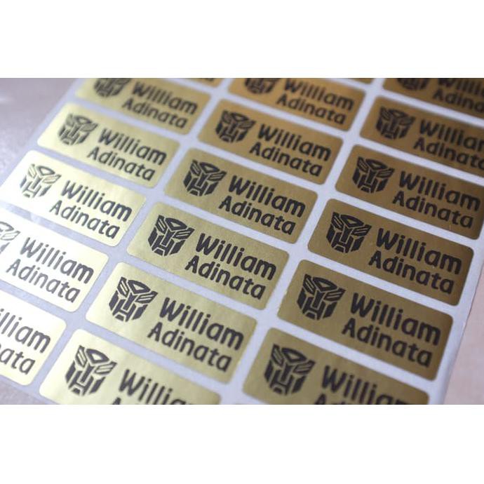 Jual Jual Transformer Sticker Medium Gold Name Label. Stiker Bumblebee ...