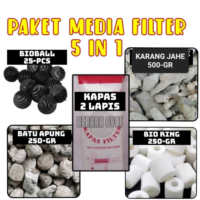 Jual PAKET MEDIA FILTER TALANG / TOP FILTER AQUARIUM Shopee Indonesia