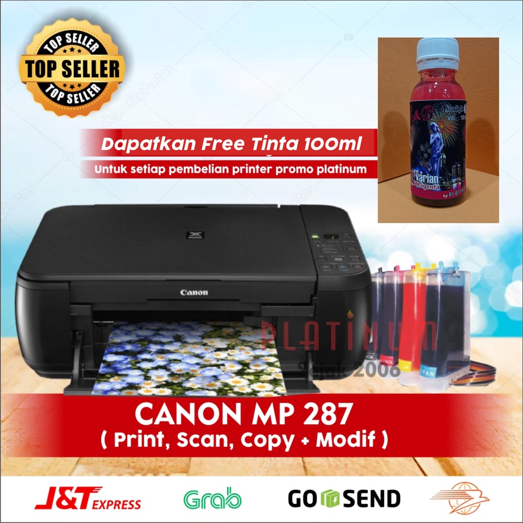 Jual Promo Terlaris Canon Printer Mp287 Modif All In One Print Scan Copy Printer