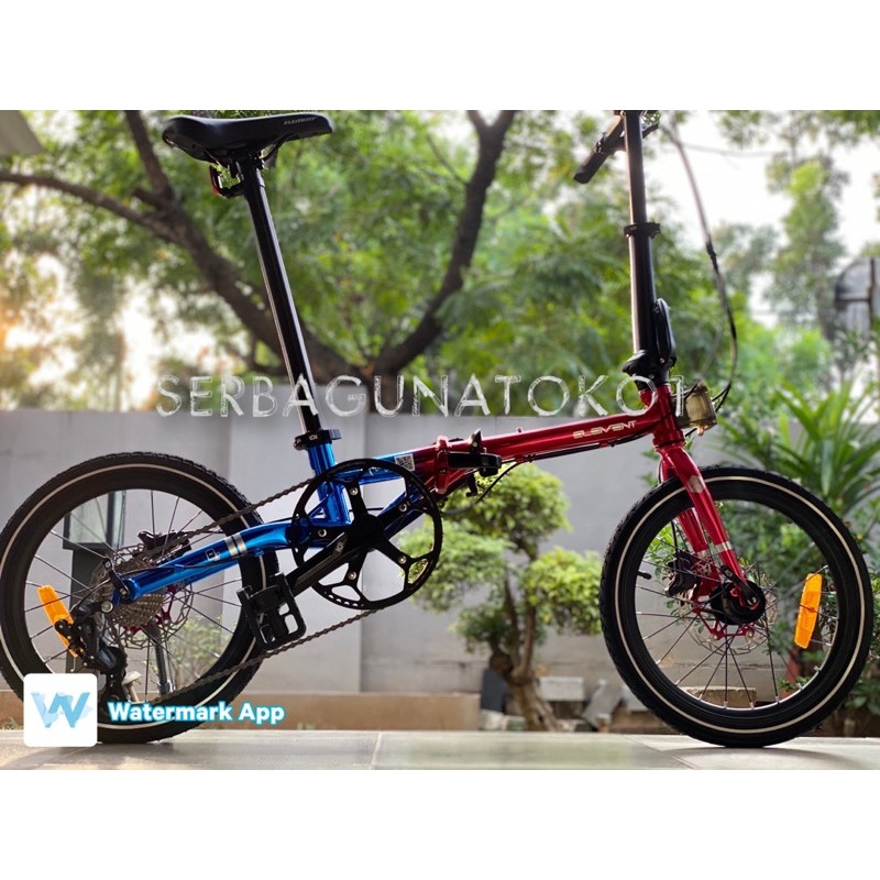 Jual sepeda lipat Element TROY Chrome Blue Red superman 10 speed not ...