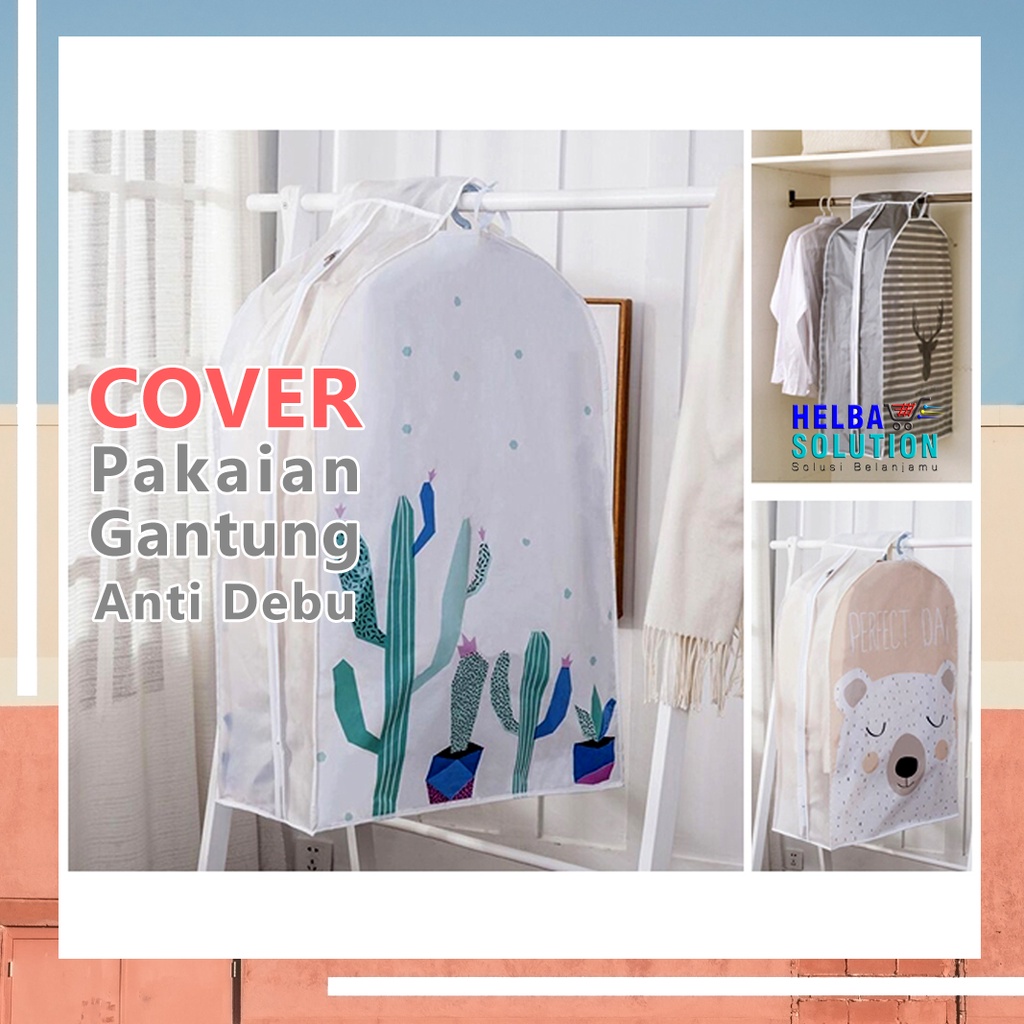 Jual Cover Pakaian Jas Gaun Gantung Anti Debu Plastik Pelindung Baju Laundry Shopee Indonesia 5313