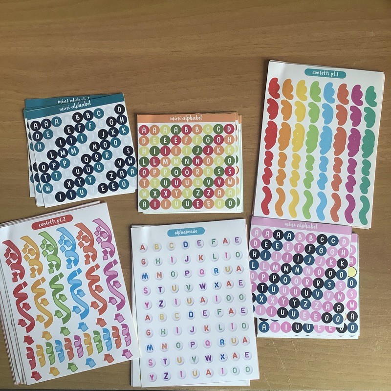 Jual Sticker Top Loader Deco Alphabet Confetti / STICKER DECO / STICKER ...