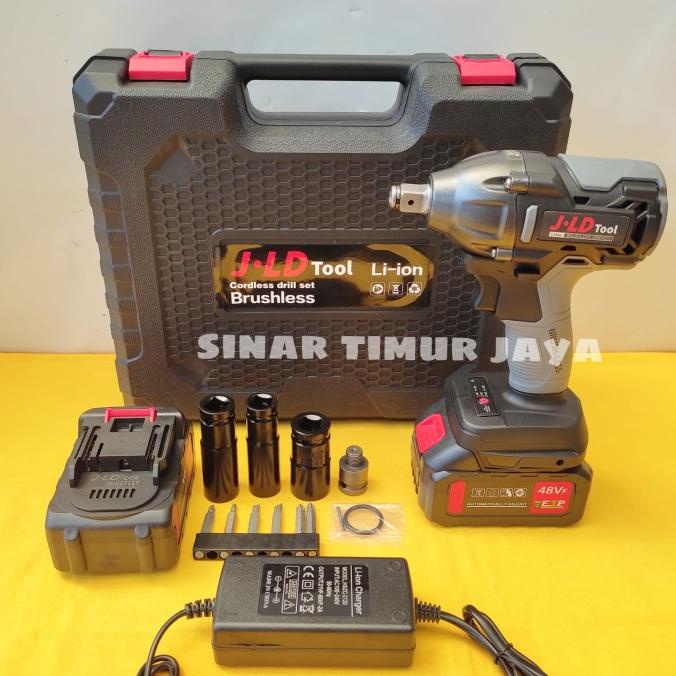 Jual Mesin Impact Jld 48 Voltmesin Impact Wrench Cordlles 2 Baterai Red Shopee Indonesia 9161