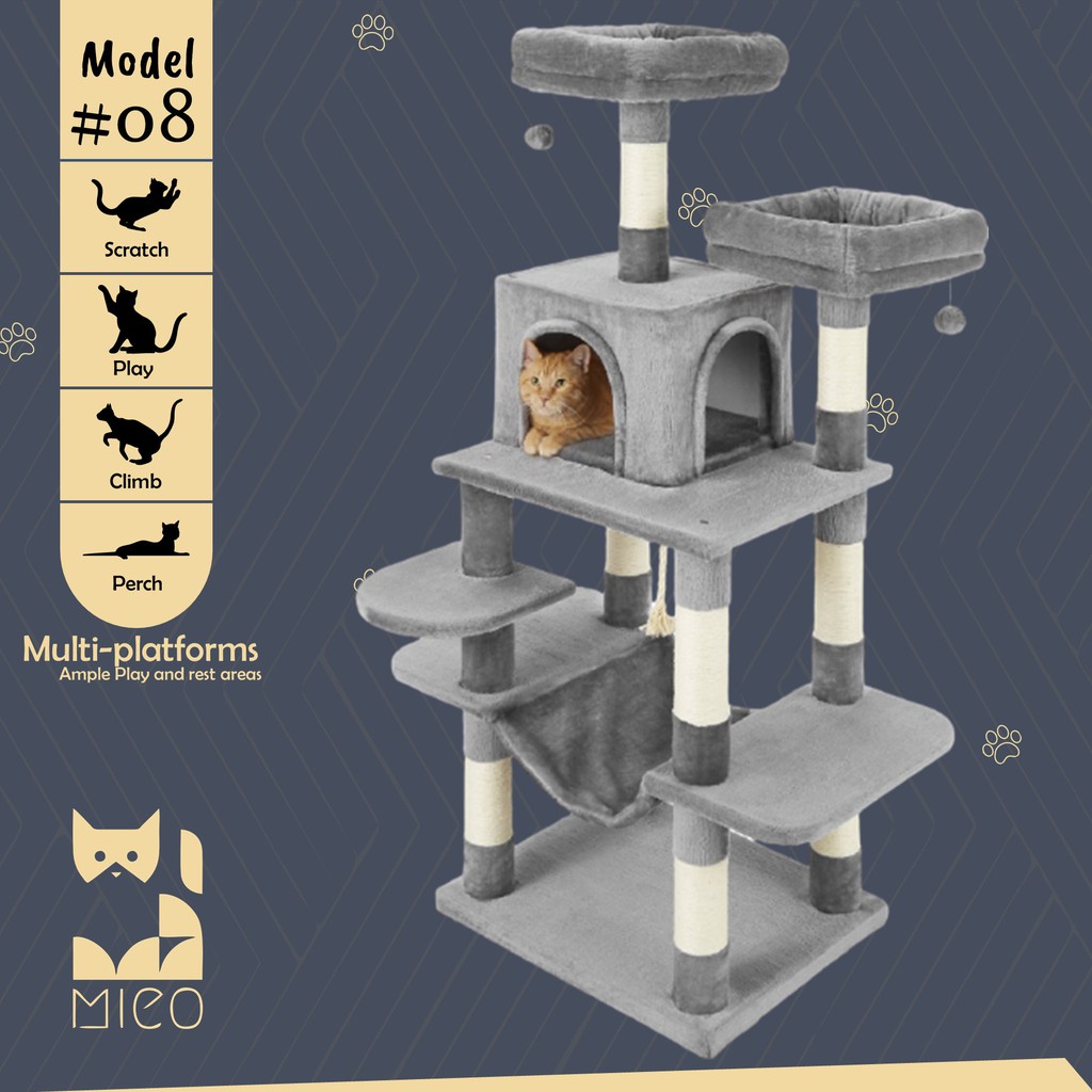 Jual Cat Tree Cat Condo Cat House Mainan Kitten Rumah Kucing Anggora Persia Himalaya Bengal Mieo Shopee Indonesia