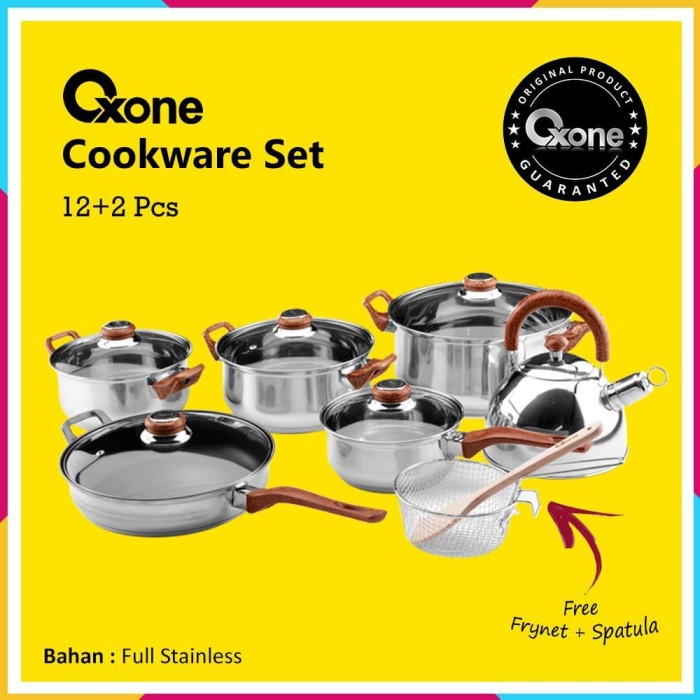 Jual Panci Set Oxone OX-933 Eco Cookware Set 12 + 2Pcs | Shopee Indonesia