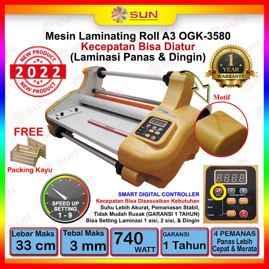 Jual Mesin Laminasi Laminating Roll A3 Fm3510 Fm 3520 Fm Ogk3580