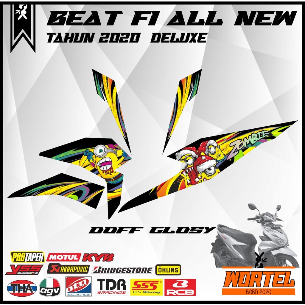 Jual Sticker Striping Decal Motor Beat 2020 / Beat Deluxe Minion ...