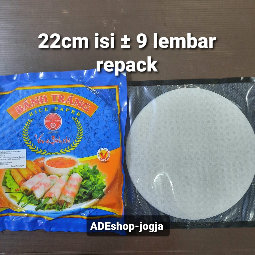 Jual repack Banh Trang Vietnam Rice Paper Kulit Lumpia 400gr 22 cm ...