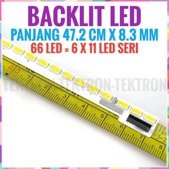 Jual Backlit 66 LED Strip Backlight TV LED LCD 6 x 11 seri 47.2cm x 8 ...
