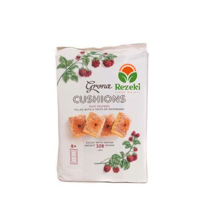 Jual Grona Cushions Puff Pastries Filled With Raspberry [328 gr ...
