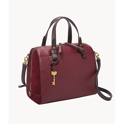 Jual TAS FOSSIL RACHEL SATCHEL TOTE CLARET RED Shopee Indonesia