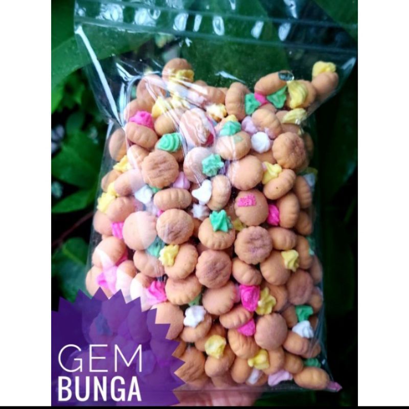 Jual Gem Bunga Biskuit Kembang Gula 1 2 Kg Shopee Indonesia