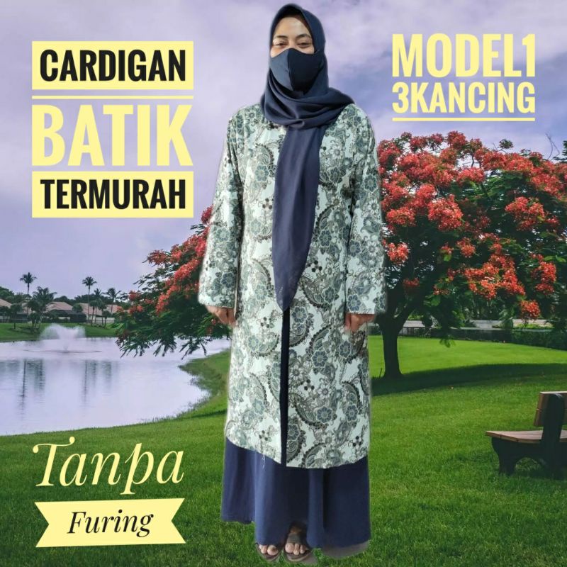 Jual Cardigan batik termurah harga grosir dalaman rok tanpa - Main Image