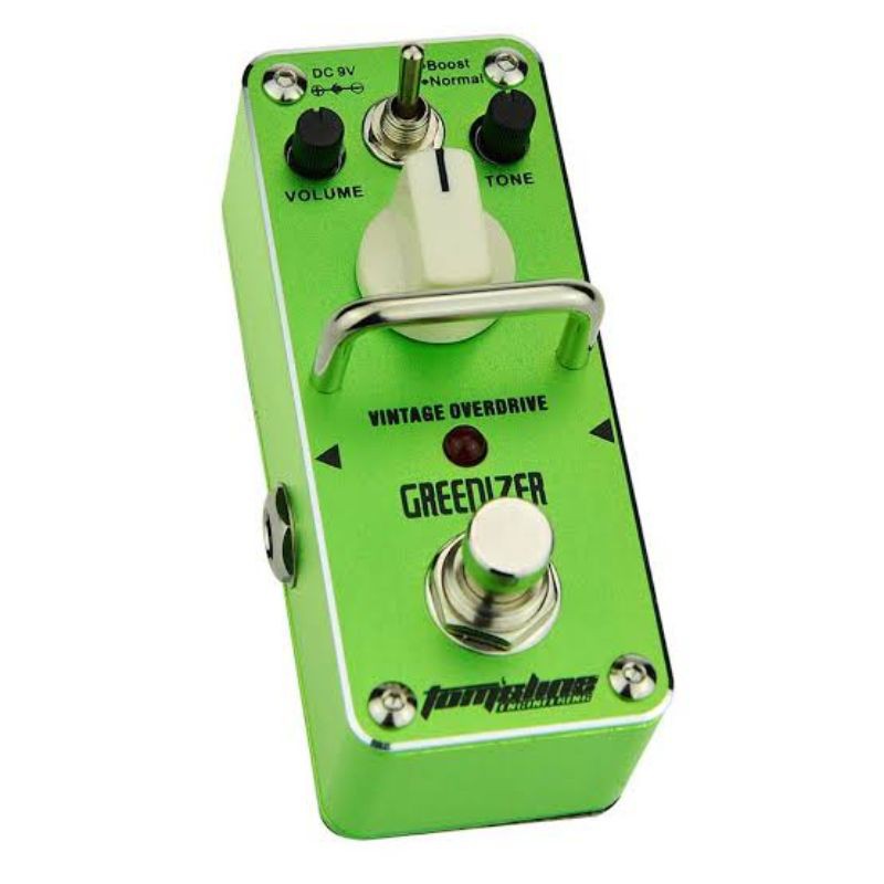 Tom'sline Engineering Pedale effetto overdrive GREENIZER AGR-3 Suono overdrive vintage basato su modalità Tube Screamer 2 boost e normale pedale per chitarra (GREENIZER Verde