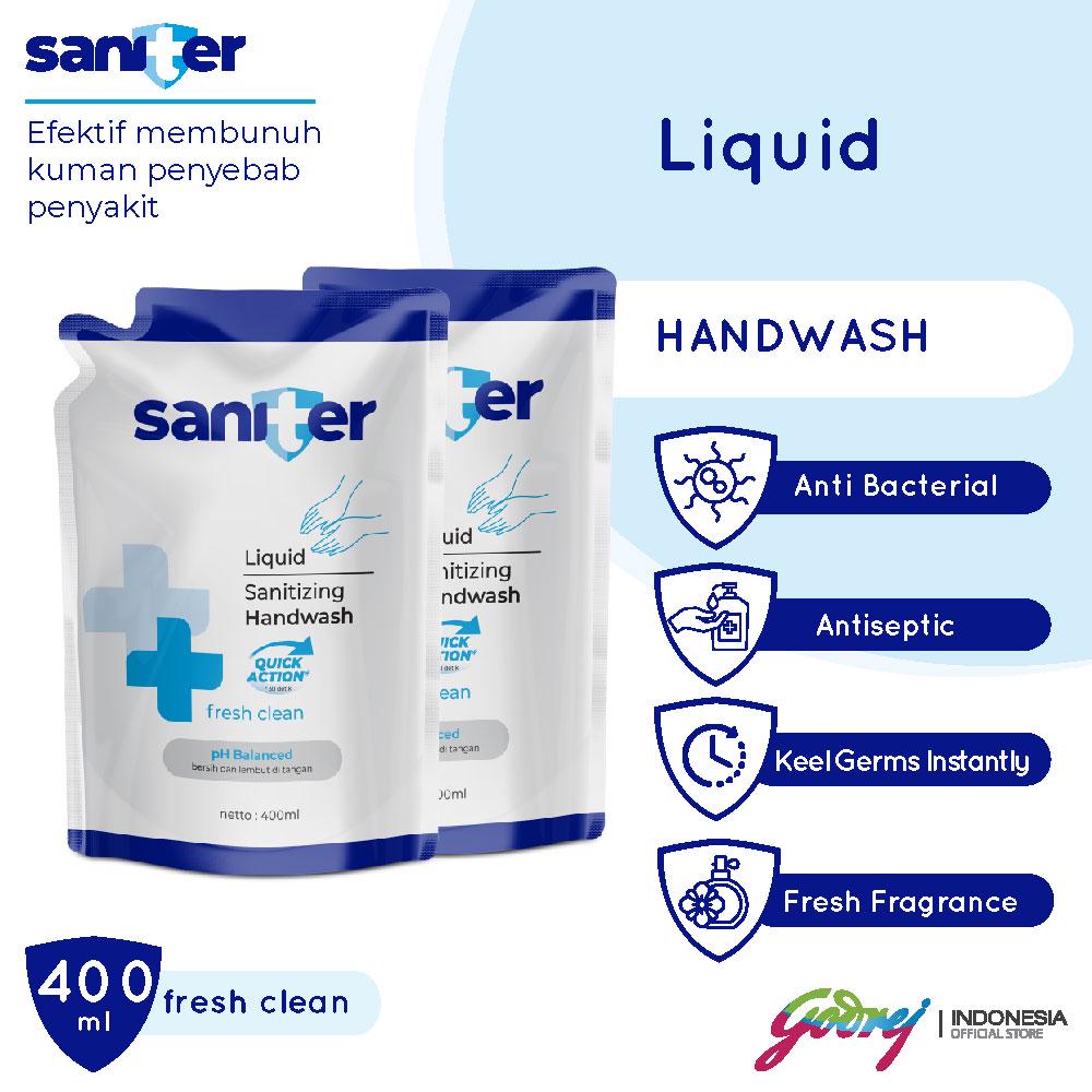 Jual Saniter Sabun Cuci Tangan 400 Ml X 2 | Shopee Indonesia