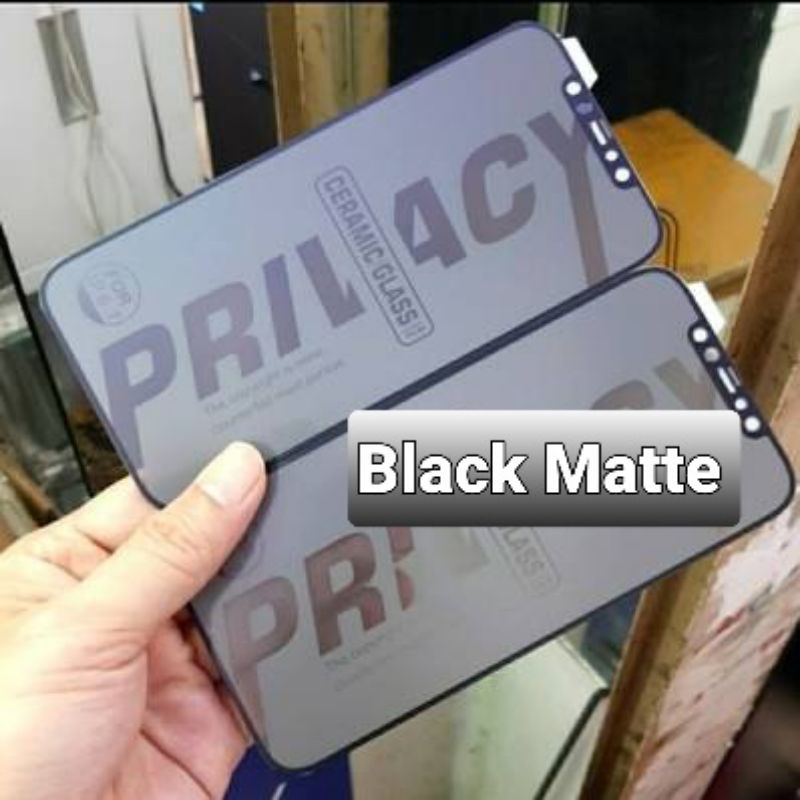 Jual Tempred Ceramic SPY Privacy Black Doff Matte iPhone 15 14 14