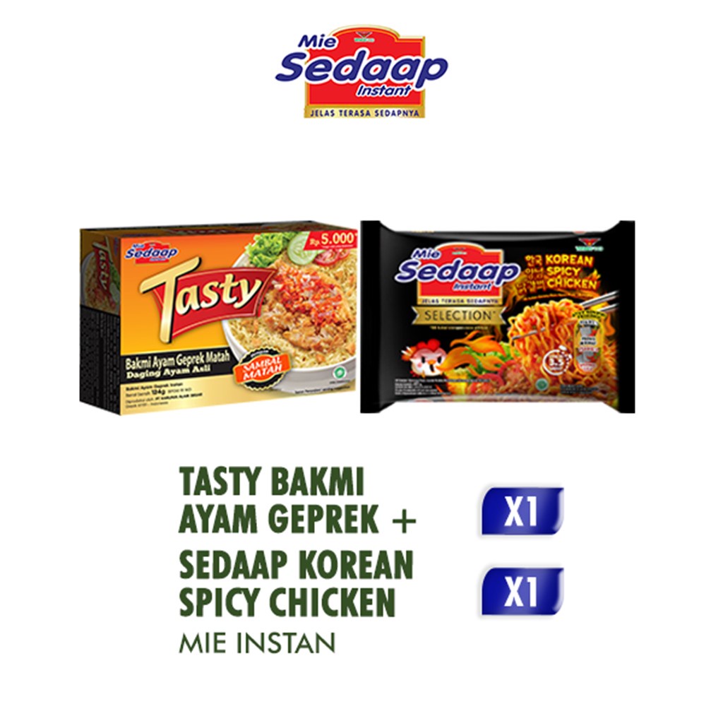 Jual Sedaap Tasty Ayam Geprek 124 Gr Mie Sedaap Cup Korean Spicy