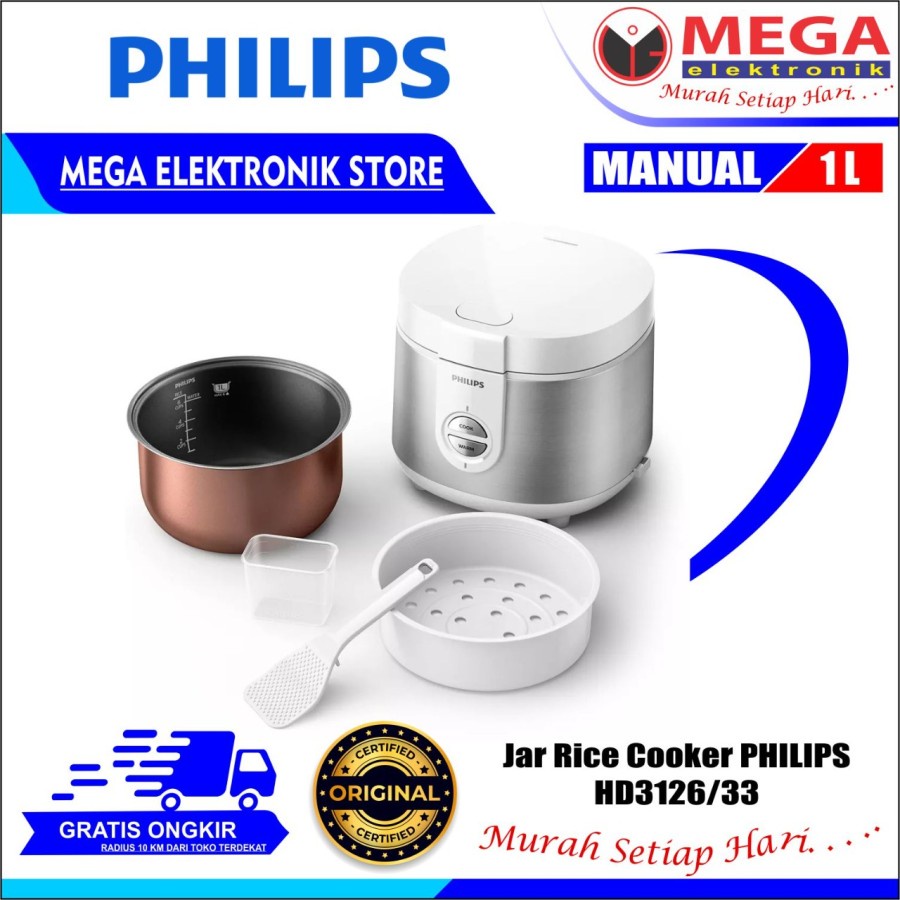 Jual RICE COOKER PHILIPS HD3126/33 HARGA PROMO DAN BERGARANSI RESMI