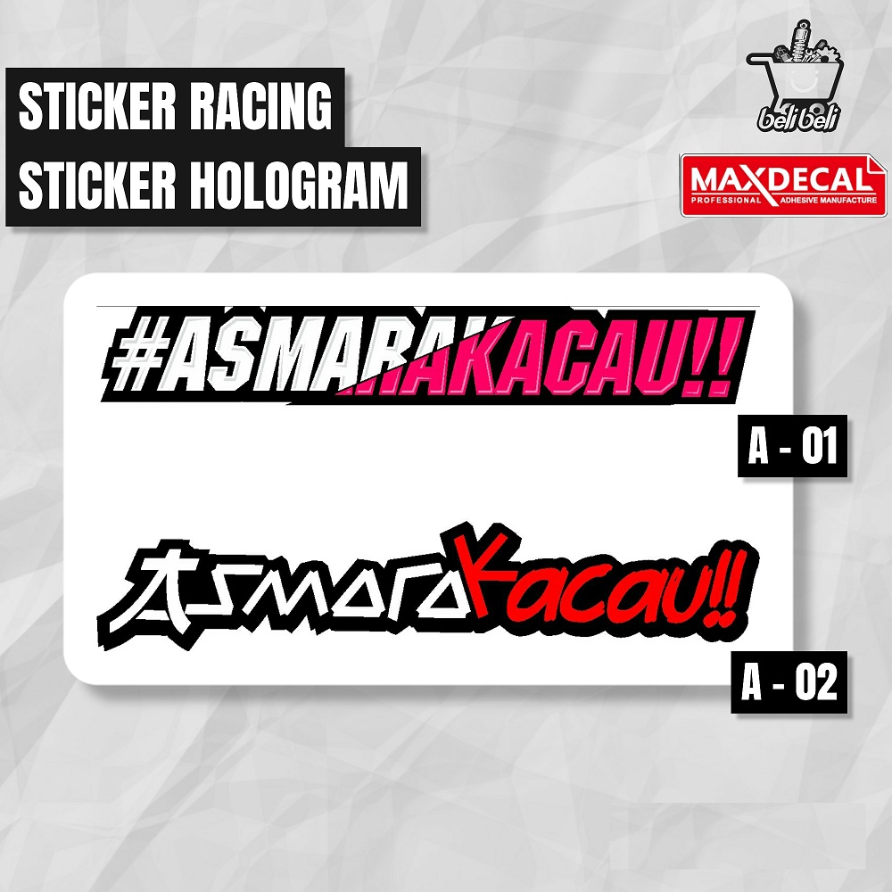 Jual sticker asmara kacau terbaru / stiker kata - kata / stiker ...