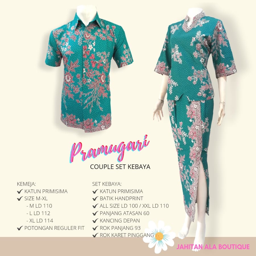 Jual Couple Set Sarimbit Pramugari Couple Set Kemeja Lengan Pendek Set Pramugari Tousca