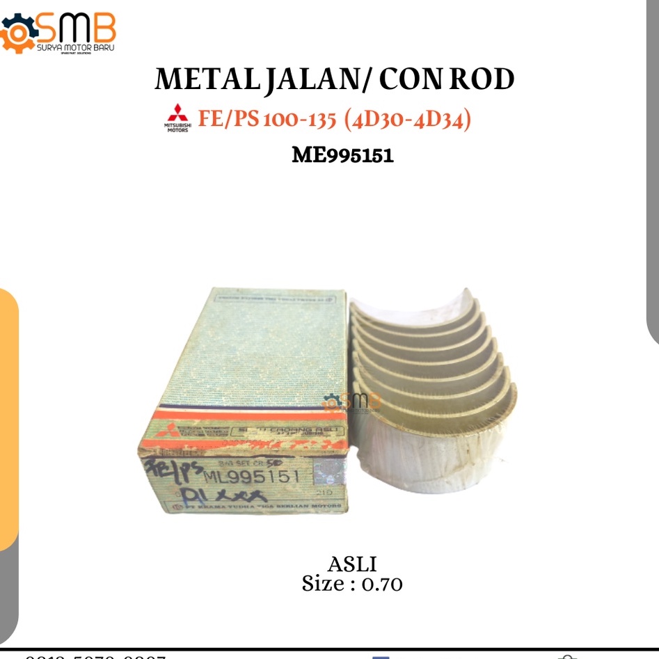 Jual METAL JALAN/CON ROD BEARING FE/PS100-135 ME995151 SIZE 0.70 ASLI ...