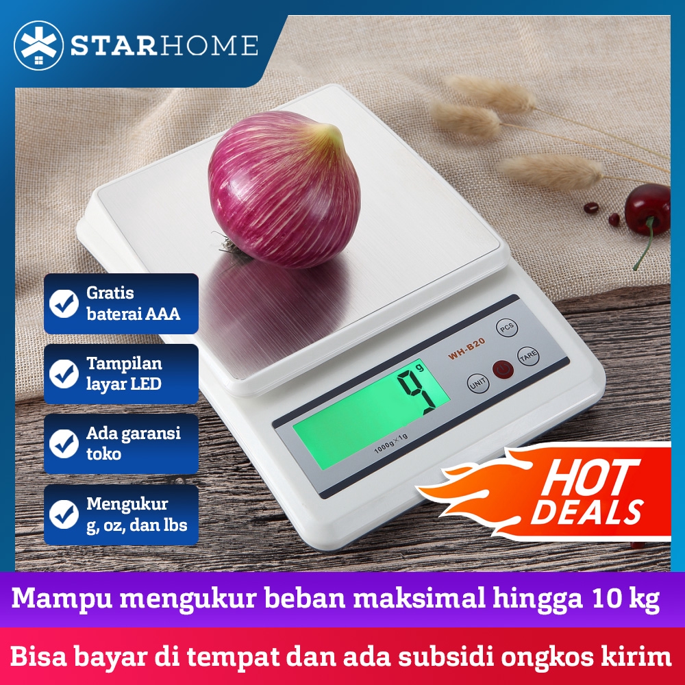 Jual Timbangan Dapur Kue StarHome Timbangan LED Timbangan Kopi Roti Kue ...