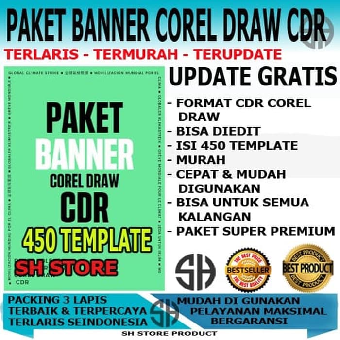 Jual Paket Template Desain Spanduk / Banner Design Siap Edit Format CDR ...