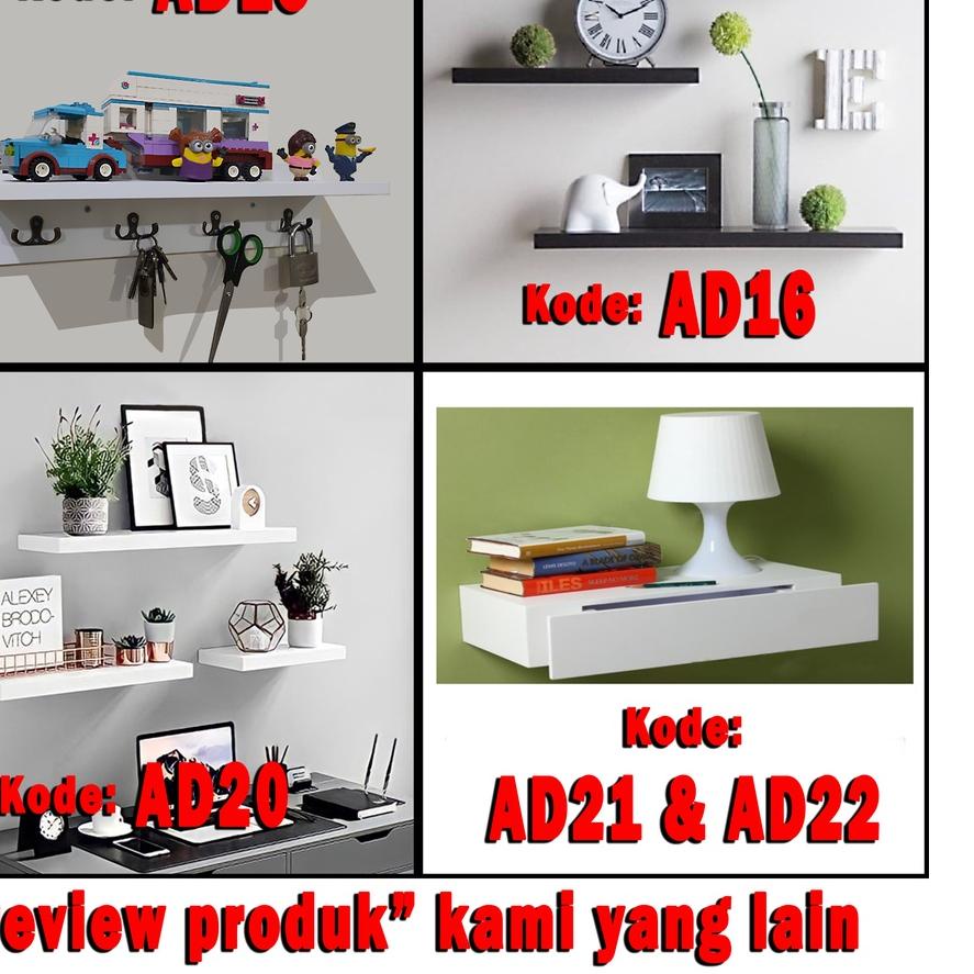 Jual rak ambalan dinding minimalis zig zag - AD07 / hiasan dekorasi