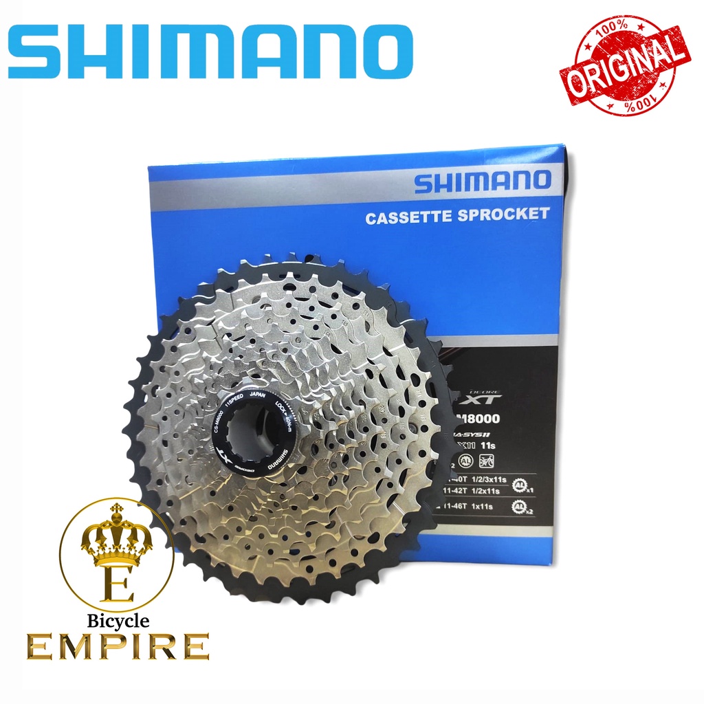 Jual Cassette Sprocket Shimano Deore XT CSM8000 11 Speed 1142T Bicycle Empire Shopee Indonesia