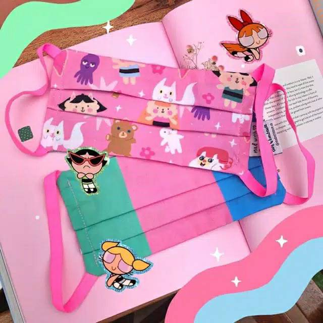 Jual Masker powerpuff meows | Shopee Indonesia
