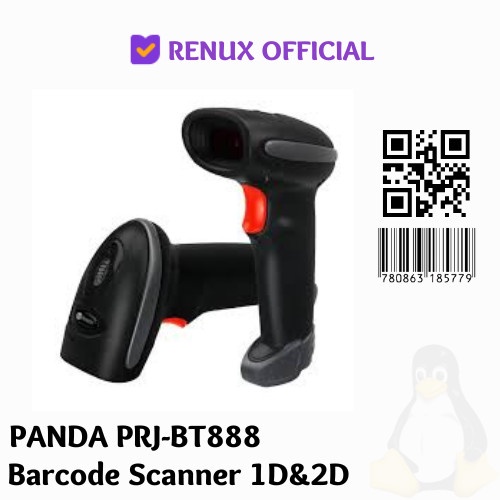 Jual Barcode Scanner 2D PANDA PRJBT888 QR Code EFaktur (Bluetooth+2