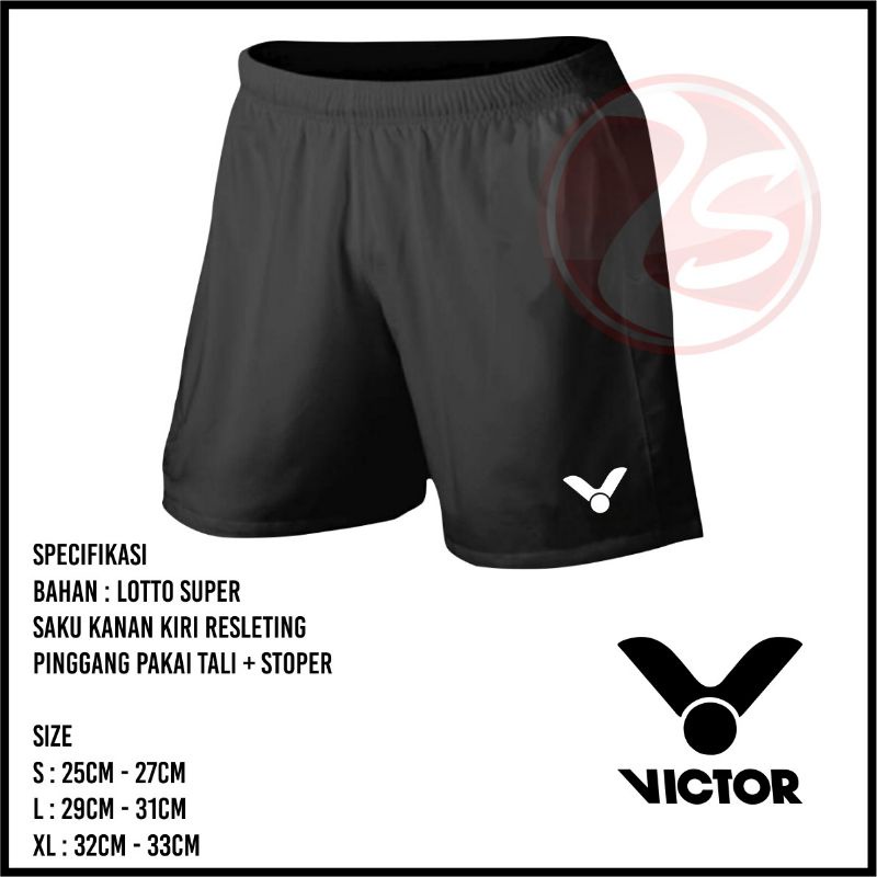 Jual Celana Bulutangkis Hitam Short Pants Black Training Pendek