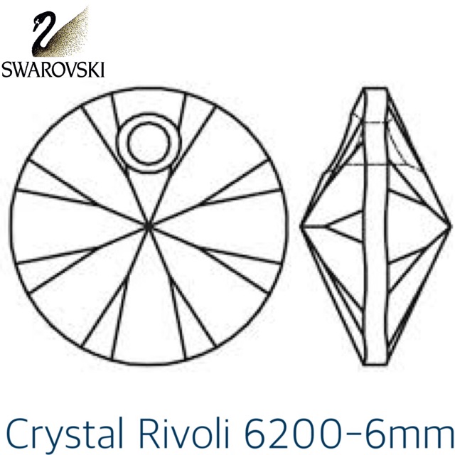 Jual Asli 100% crystal SWAROVSKI RIvoli 6200-6mm | Shopee Indonesia