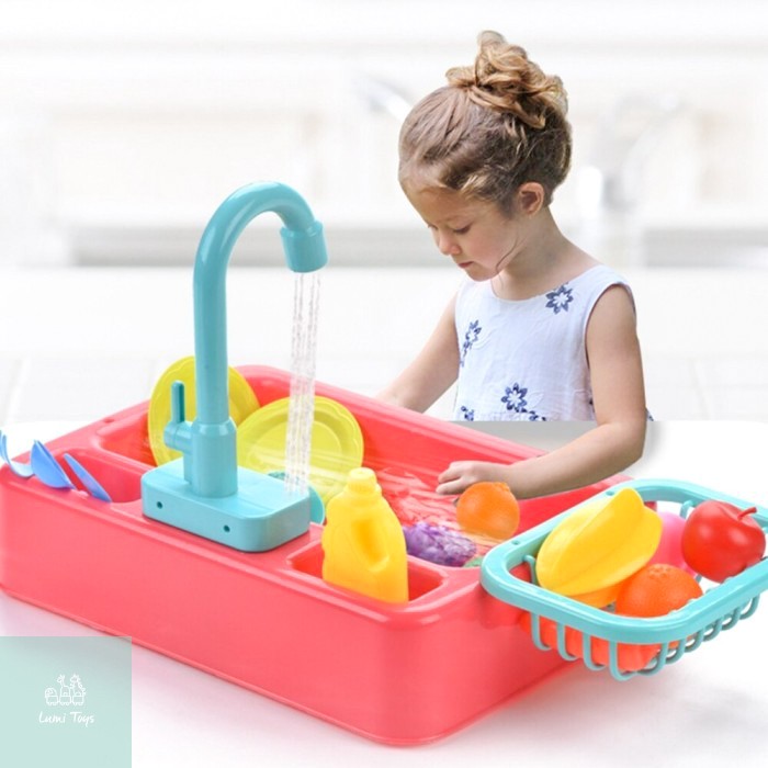 MAINAN ANAK PEREMPUAN - KITCHEN SINK Set Cuci Piring Dapur 6058
