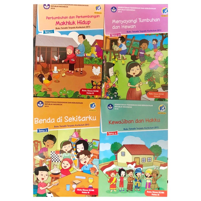 Jual Buku Tematik SD kelas 3 semester 1 ( tema 1 , 2 , 3 , 4 ) | Shopee ...