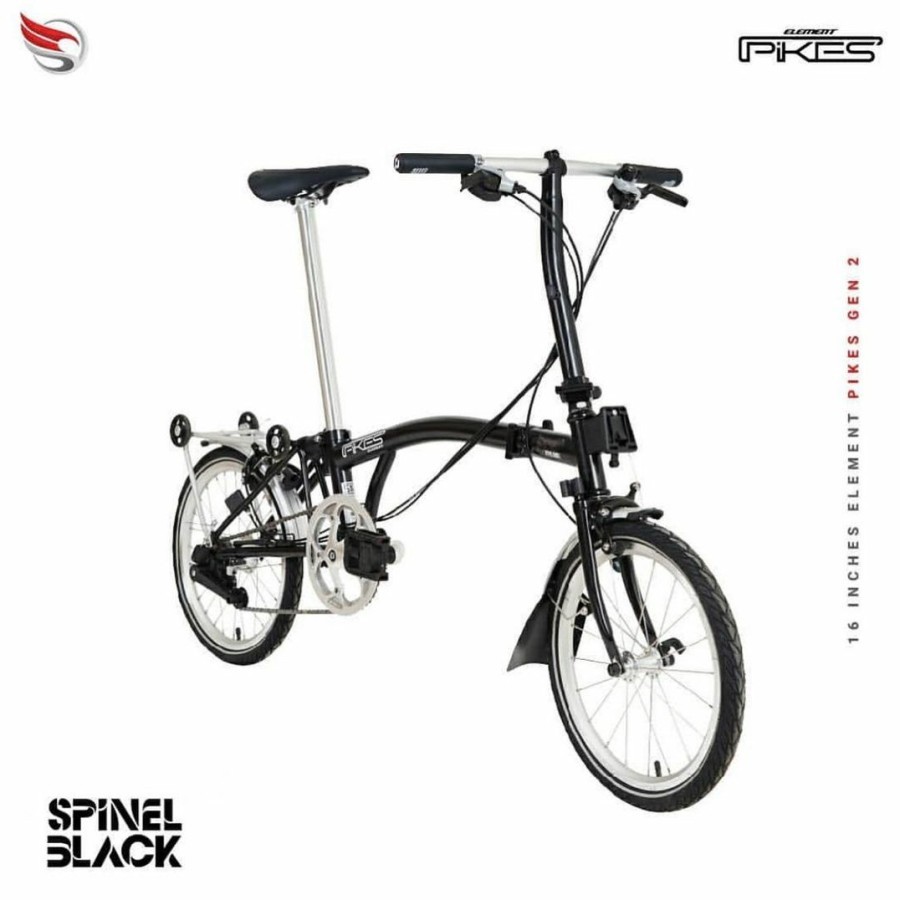 Jual Sepeda Trifold Element Pikes Spinnel Black | Shopee Indonesia