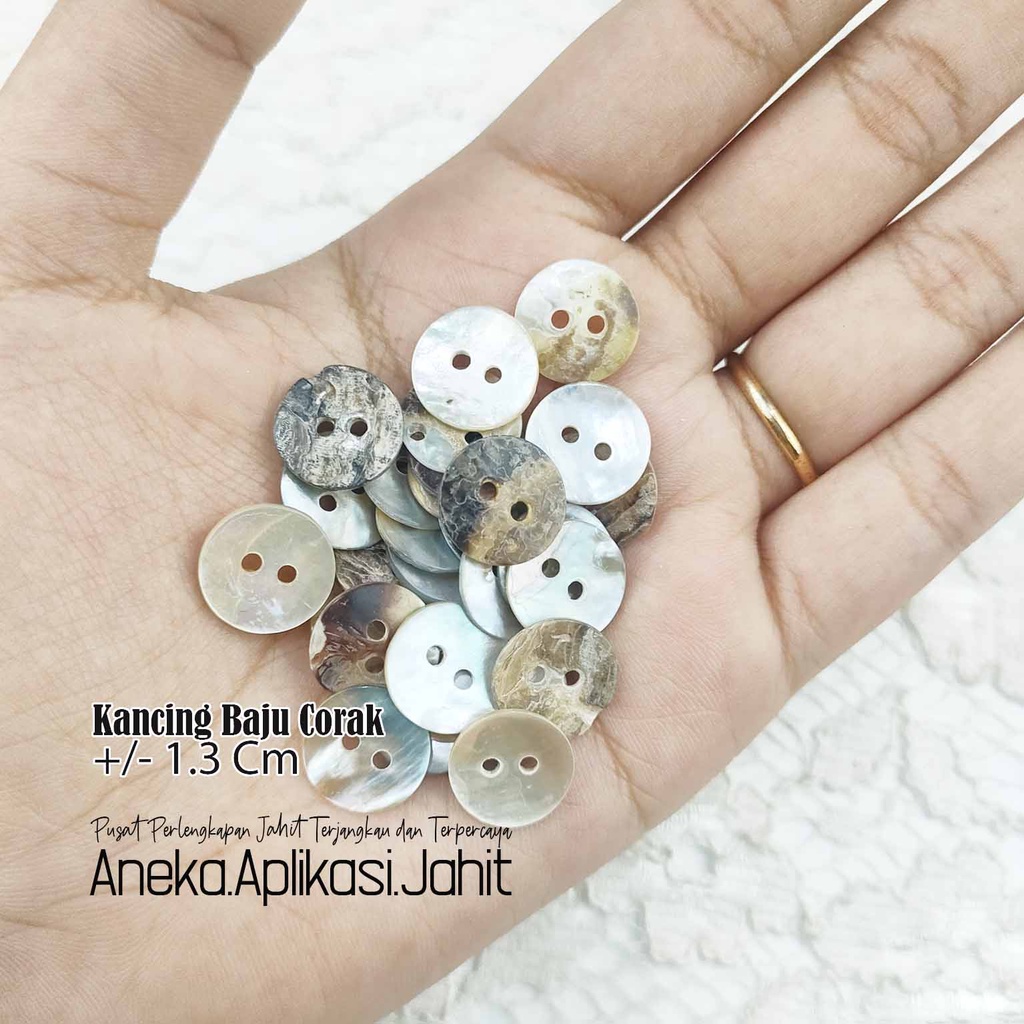 Jual 50 PCS KANCING KEONG LUBANG 2 / KANCING KERANG / KANCING KEMEJA ...