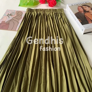 Rok Plisket 7 8 Rok Panjang Sebetis Premium Allsize