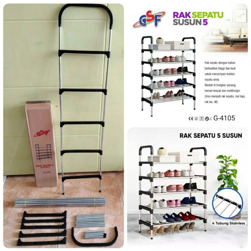 Jual Rak Sepatu 5 Susun Gsf Shopee Indonesia