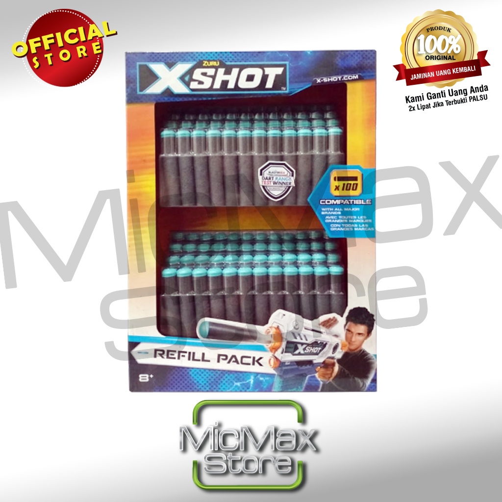 Jual Zuru Xshot X Shot Dart Refill Pack Isi 100 pcs Peluru 105639